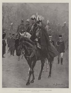 Rei e Kaiser, Edward VII da Inglaterra e William II, imperador alemão